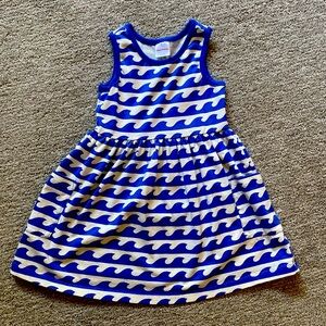 Hanna Andersson Play dress with pockets waves pattern 100% cotton twirl dress